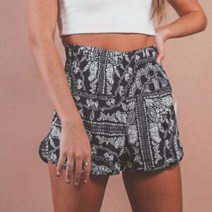 Free People FP Movement The Way Home Shorts Black & White S